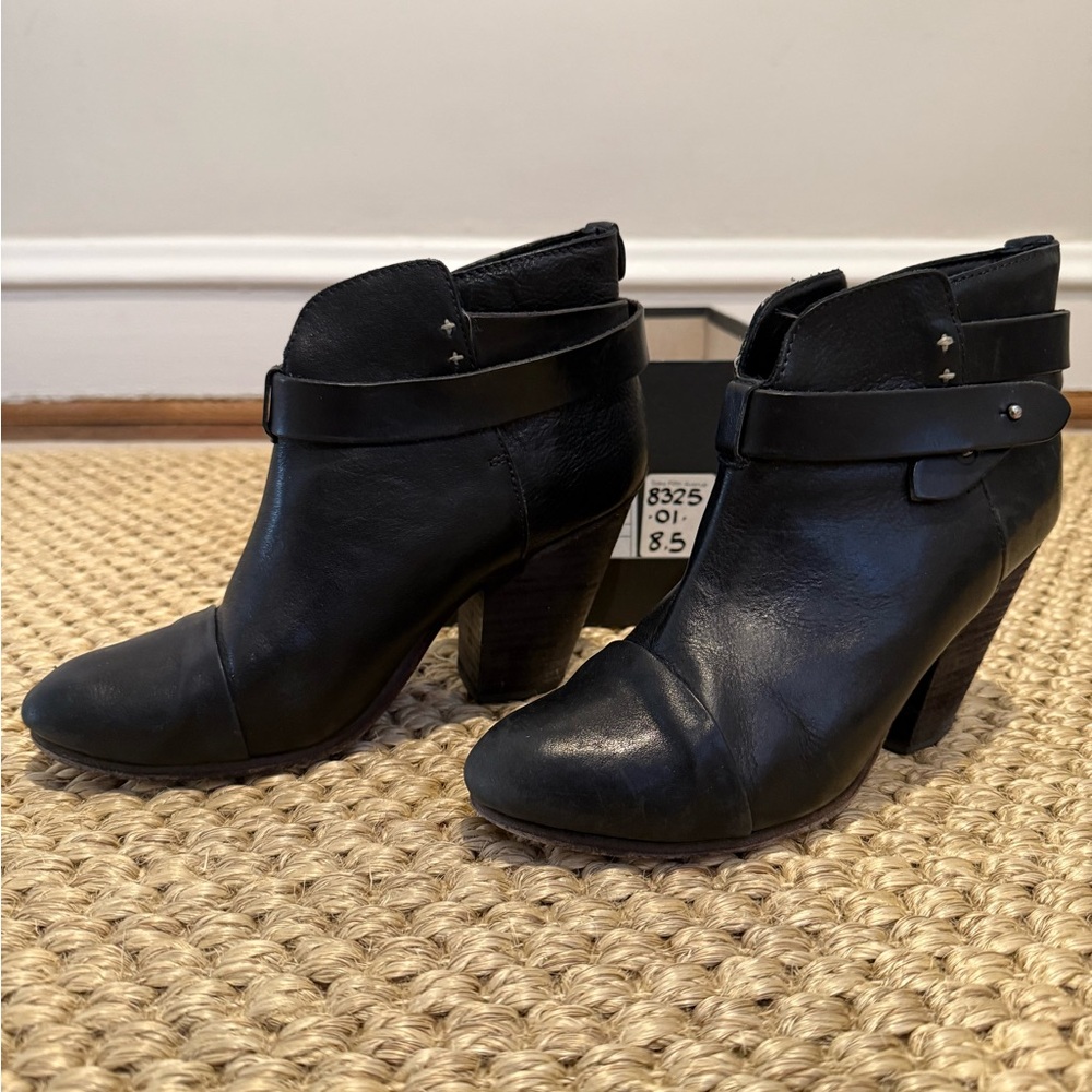 Rag & Bone Harlow Black Ankle Boots